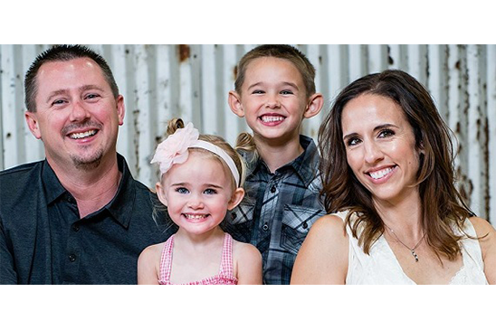 Kami with her husband, Jarrod, daughter, Dakota and son, Wyatt. 